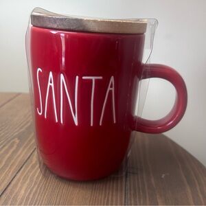 Rae Dunn Santa Mug with with Drink Coaster